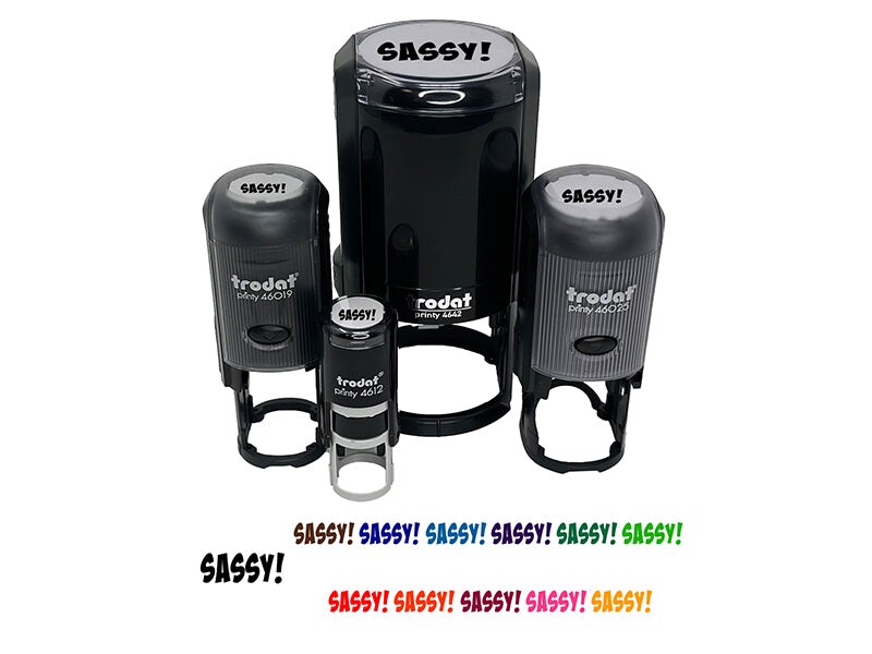 Sassy Funny Text Self-Inking Rubber Stamp Ink Stamper for Stamping Crafting Planners