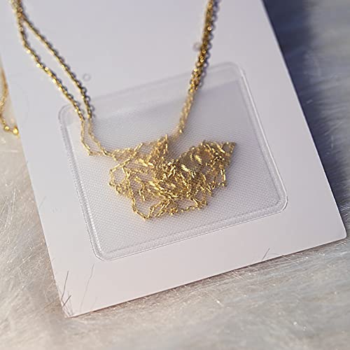 Temlum Necklace Chain Adhesive Pouch for Necklace Display Cards, Self-Adhesive Necklace Chain Pockets Clear Jewelry Bags Necklace Chain Pouch to Hold Loose Chain Jewelry Supplies (100 pcs)
