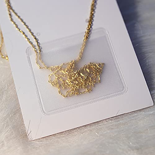 100 Pieces Necklace Chain Adhesive Pouch for Necklace Display Cards, Self-Adhesive Necklace Chain Pockets Clear Jewelry Bags Necklace Chain Pouch to Hold Loose Chain Jewelry Supplies (100 pcs)