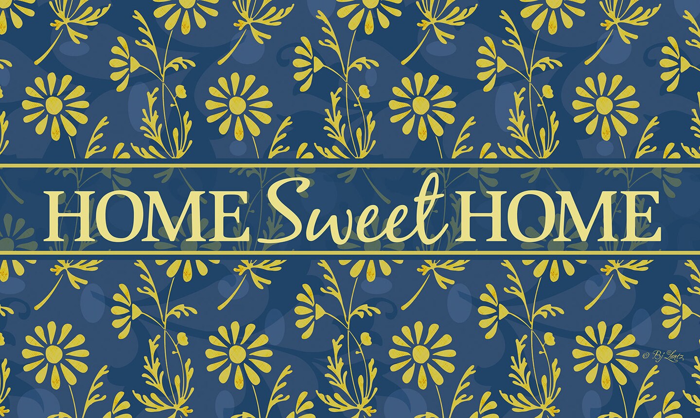 Sweet Flower Medley - Yellow Door Mat (18 x 30&#x22;)
