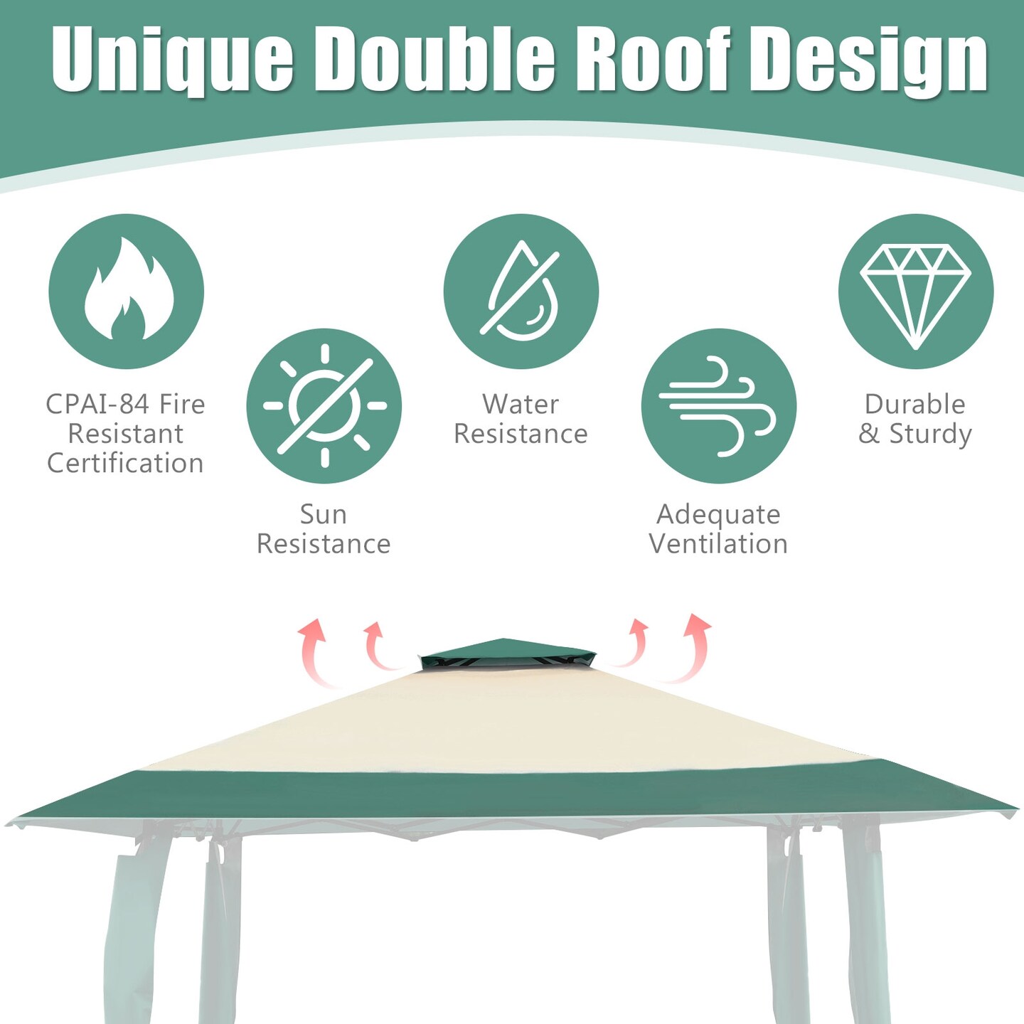 13 Feet x 13 Feet Pop Up Canopy Tent Instant Outdoor Folding Canopy Shelter