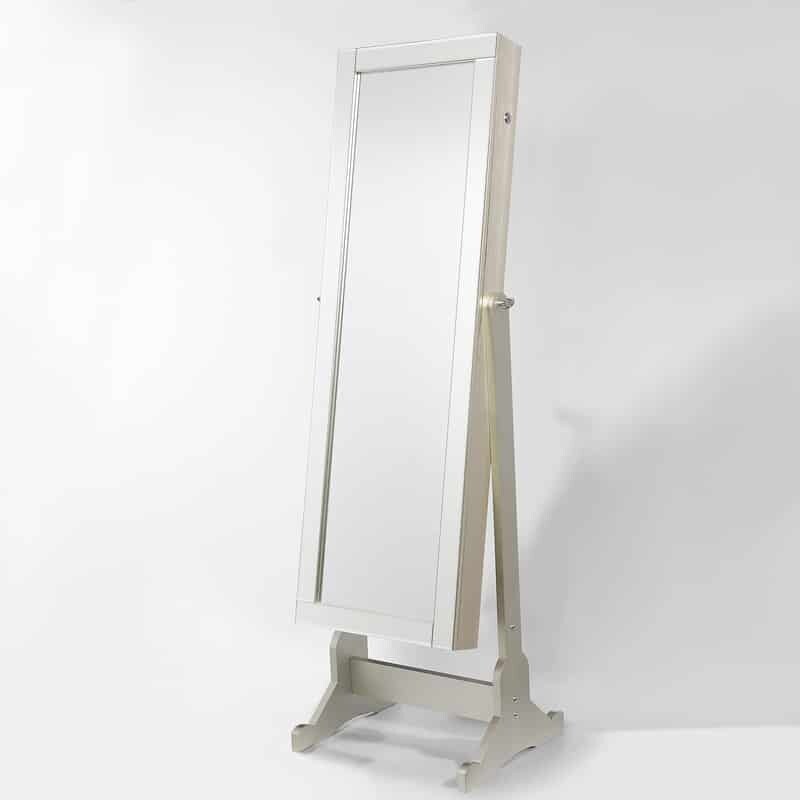 Adele Cheval Floor Mirror Jewelry Armoire with LED Lights