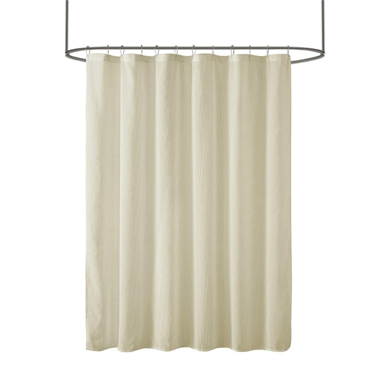 Madison Park   Anna Polyester Clip Shower Curtain with Linen Finish MP70-7927