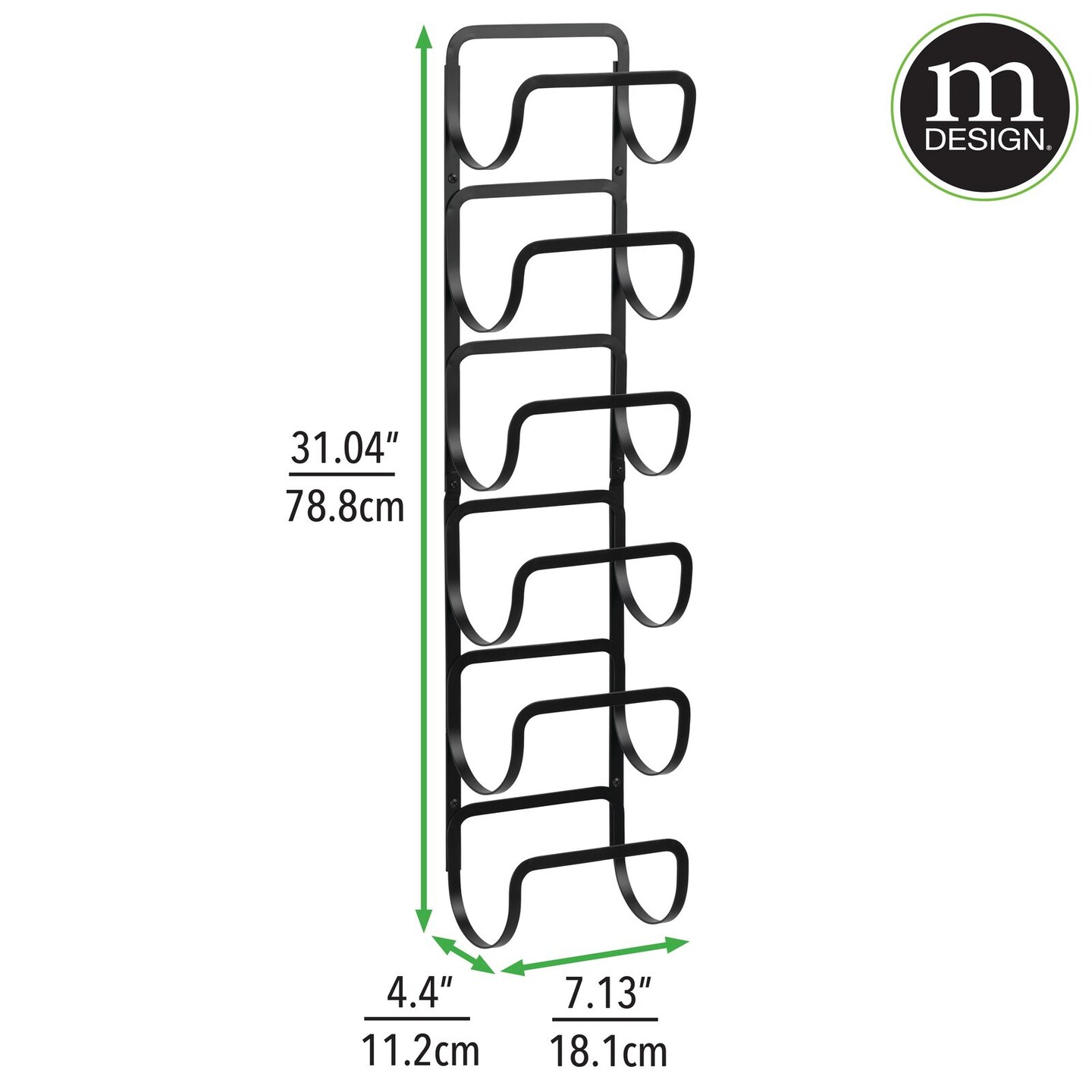 mDesign Wall Mount Towel Storage Rack for Bathroom - Hanging Organizer