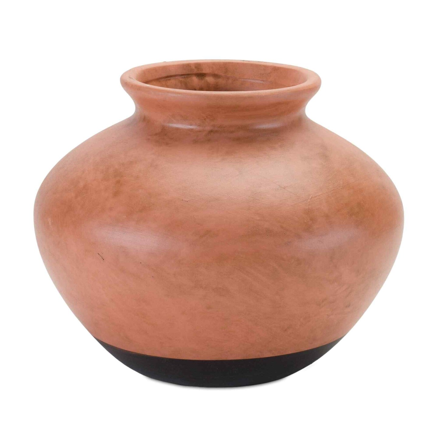 Melrose Urn Ceramic Vase - 9&#x22; - Brown and Black