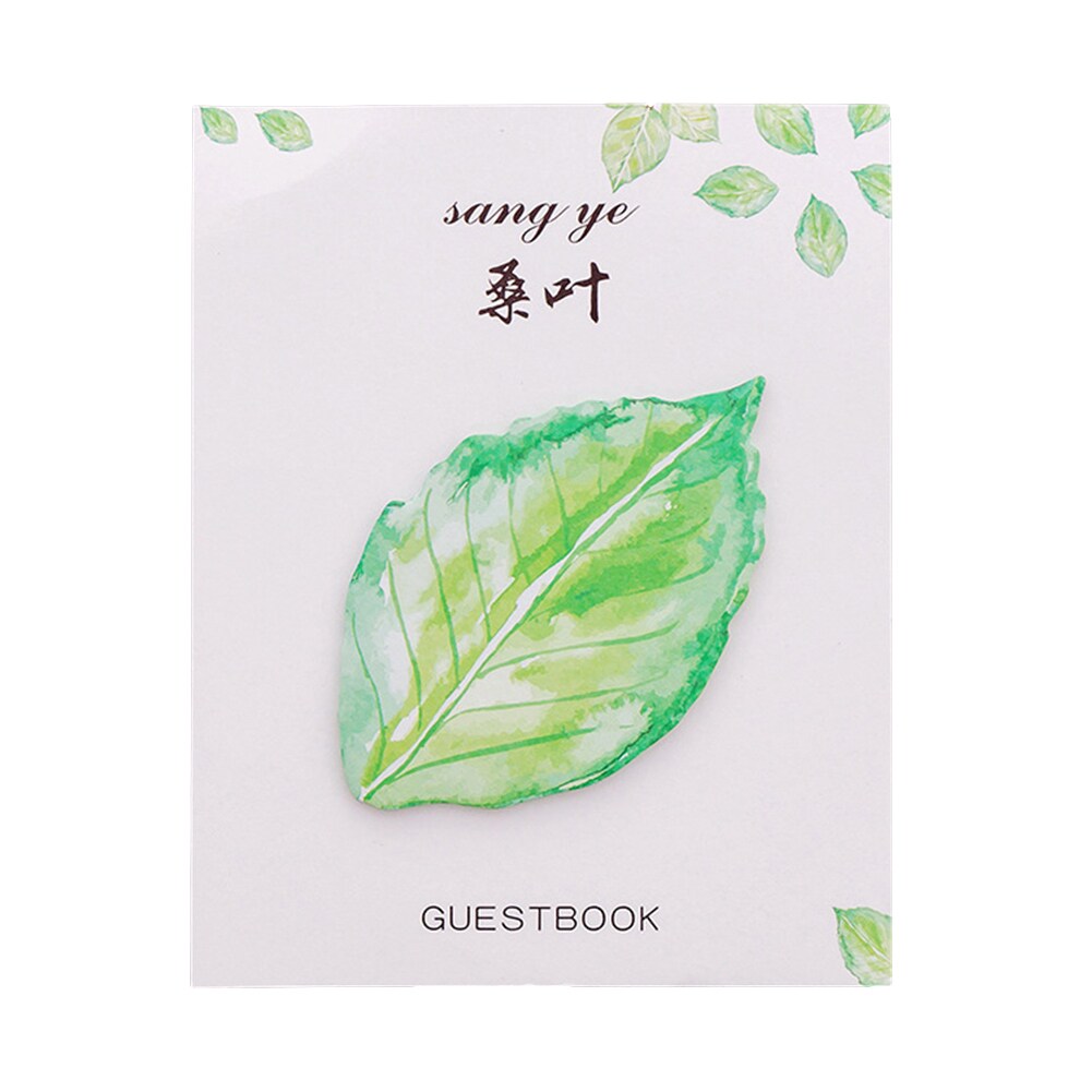Maple Leaf Ginkgo Print Sticky Note Memo Pad Planner Office School Stationery