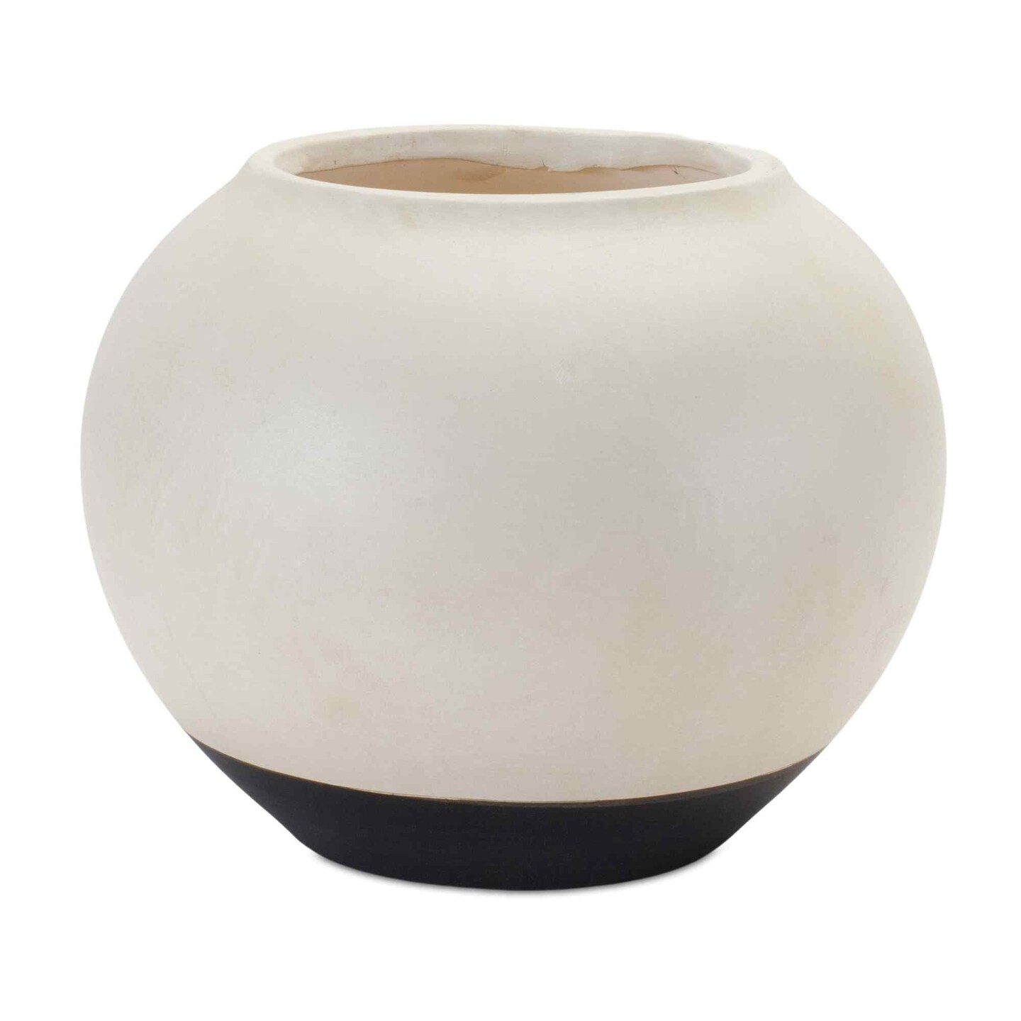 Melrose Two Tone Urn Ceramic Vase - 8.75&#x22; - White and Black