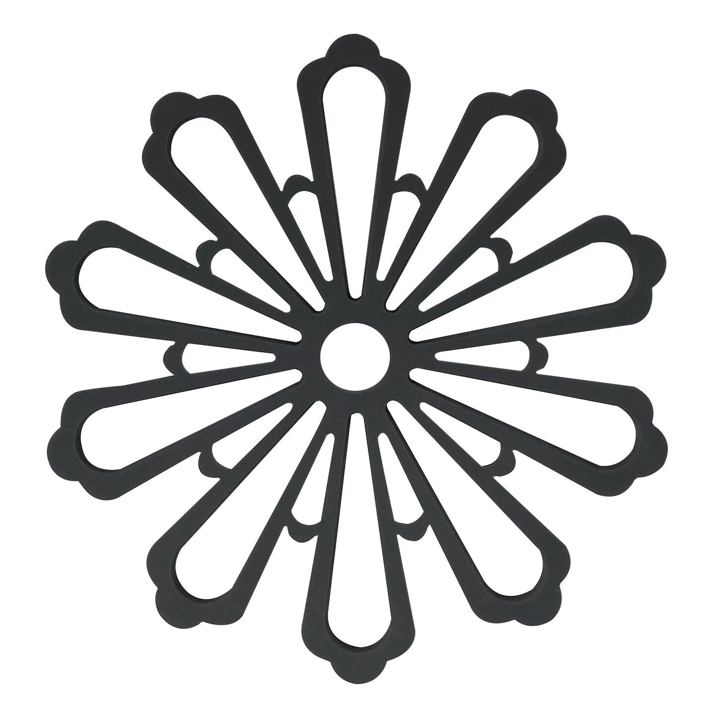 Wrapables Non-Slip Insulated Silicone Carved Trivets, Flexible and Durable Floral Coasters, Multi-Use Pot Holders & Placemats Set