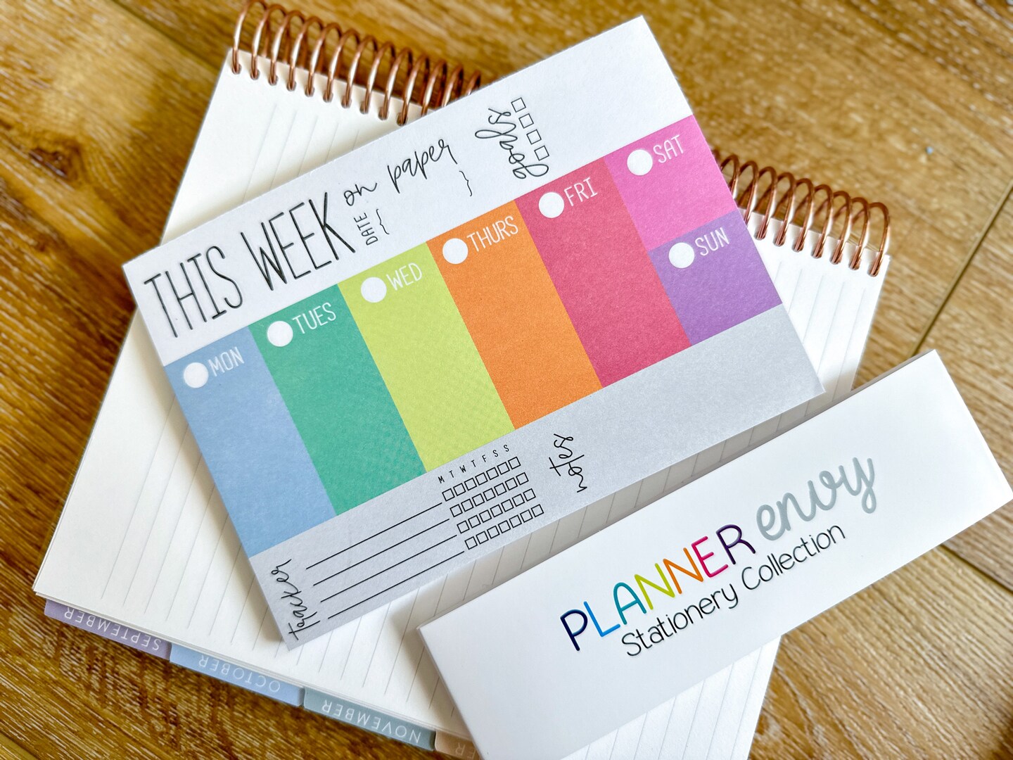 Weekly Dashboard Things To Do Rainbow Notepad - 7x5 Inches (*Notepad Only*)