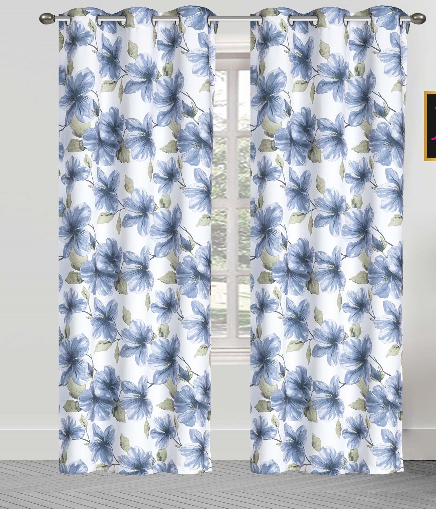 Margaret Joseph Floral Grommet Blackout Curtain Panels (Set of 2)