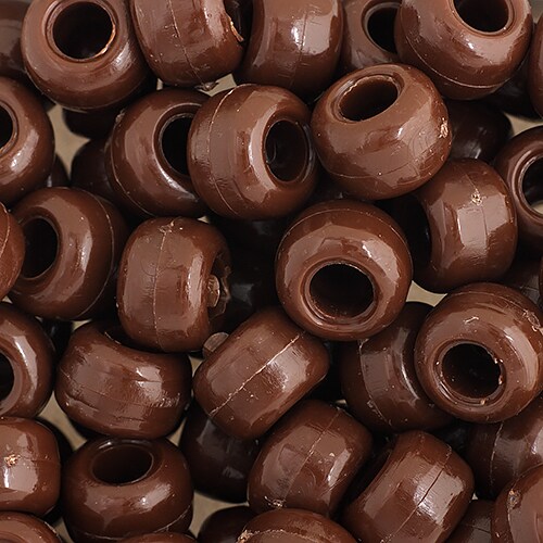 John Bead 9mm Opaque Plastic Pony Beads, 1000pcs