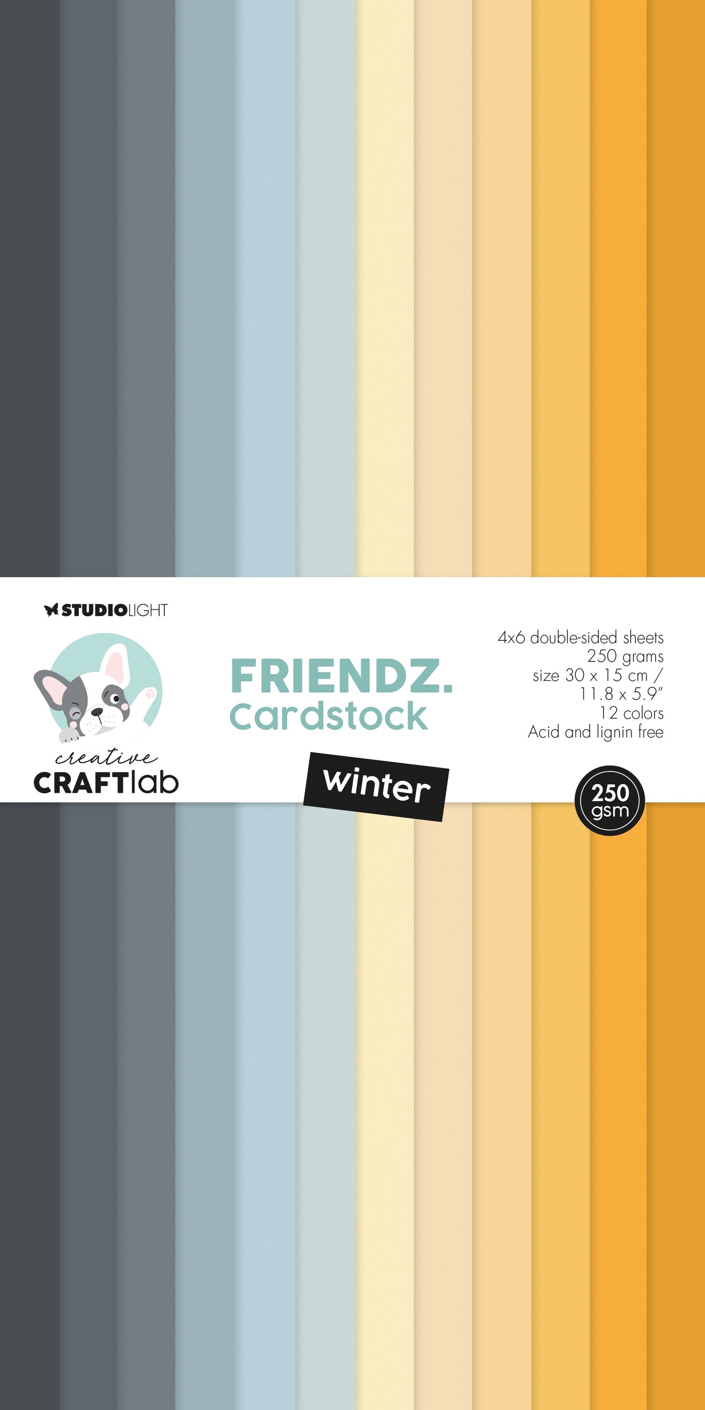 Studio Light Friendz Paper Pad 11.8&#x22;X5.9&#x22;-Nr. 121 Winter
