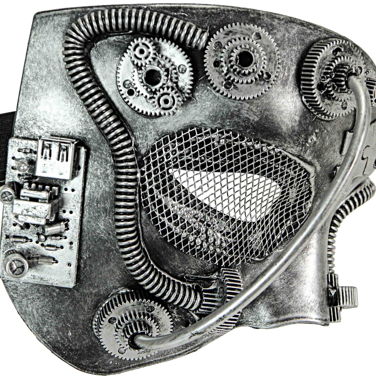 Metallic Steampunk Phantom Half Face Masquerade Mask