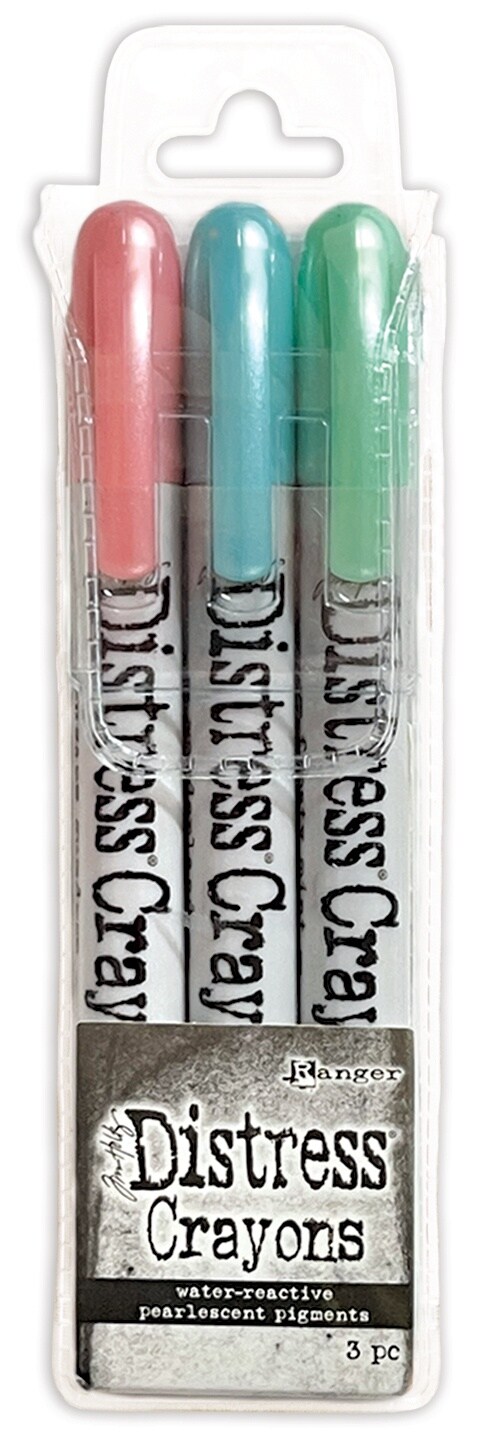 Tim Holtz Distress Crayon Pearl Set-Holiday Set #6