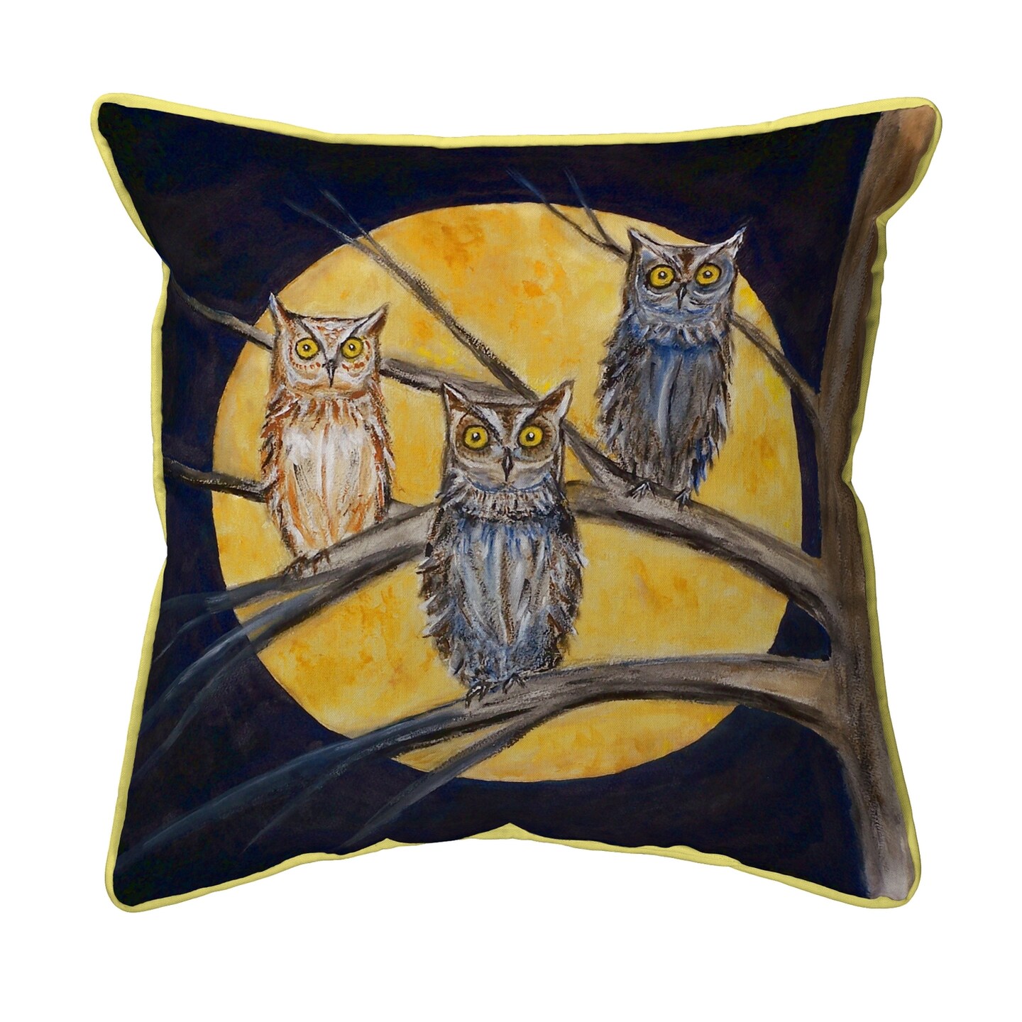 Betsy Drake Night Owls Extra Large 22 X 22 Indoor / Outdoor Pillow