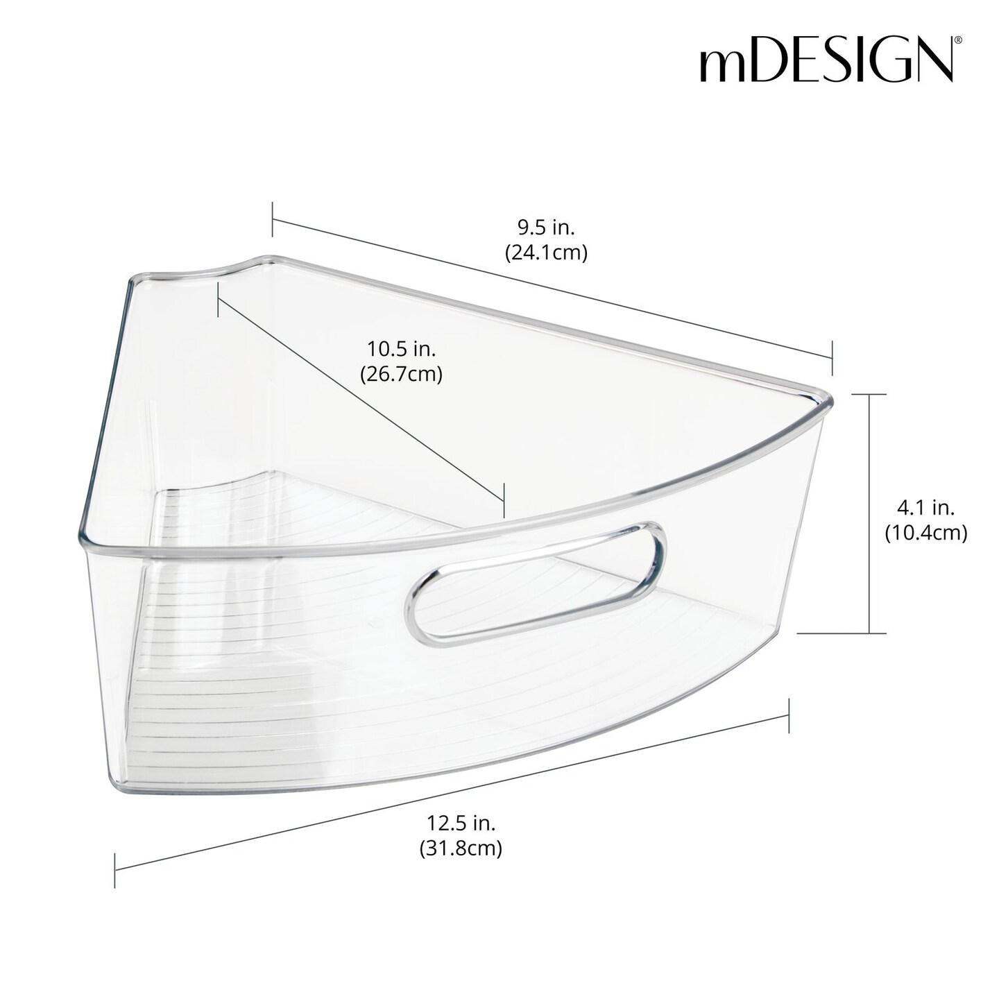mDesign Lazy Susan Kitchen Food Storage Organizer Bin