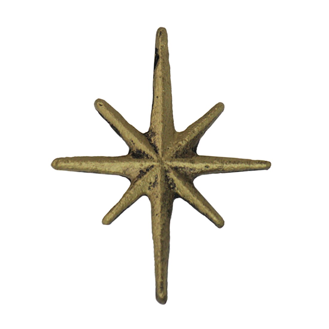 Set of 6 Antique Finish Mid Century Modern Starburst Drawer Pulls