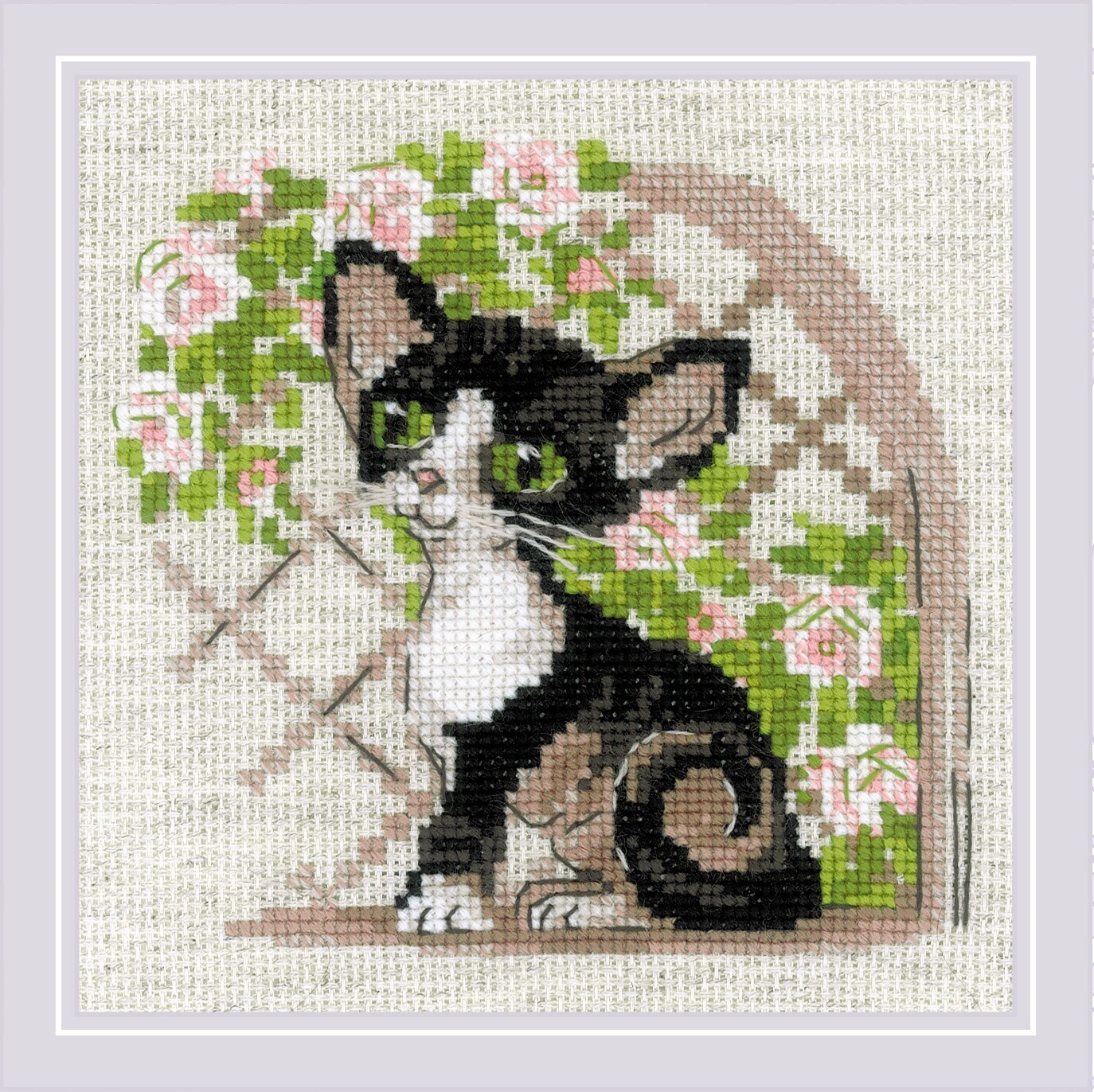 RIOLIS Counted Cross Stitch Kit 6&#x22;X6&#x22;-Cornish Rex Kitten
