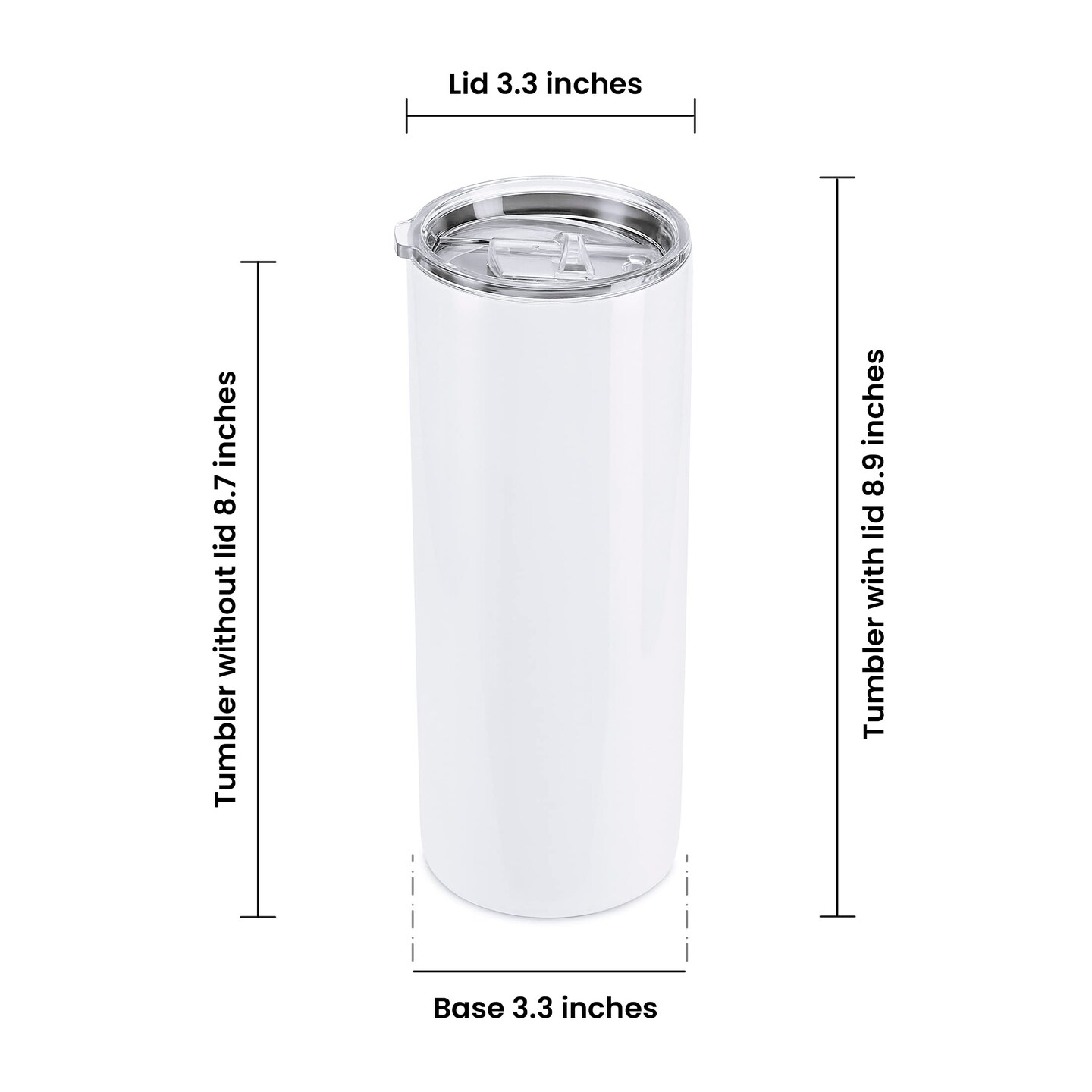 Makerflo 30 oz Thick Sublimation Blank Tumbler with Lid and Straw - Pack of 25 | Craft-Ready for DIY Gifts & Personalization (Sublimation, Epoxy, UV DTF, Vinyl, and Laser Engraving)