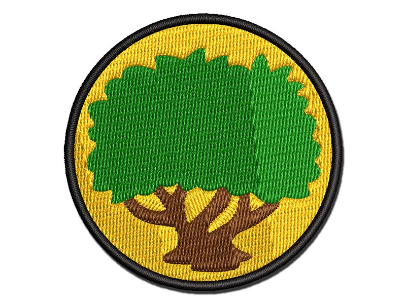 Bush Shrub Garden Forest Plant Multi-Color Embroidered Iron-On or Hook &#x26; Loop Patch Applique