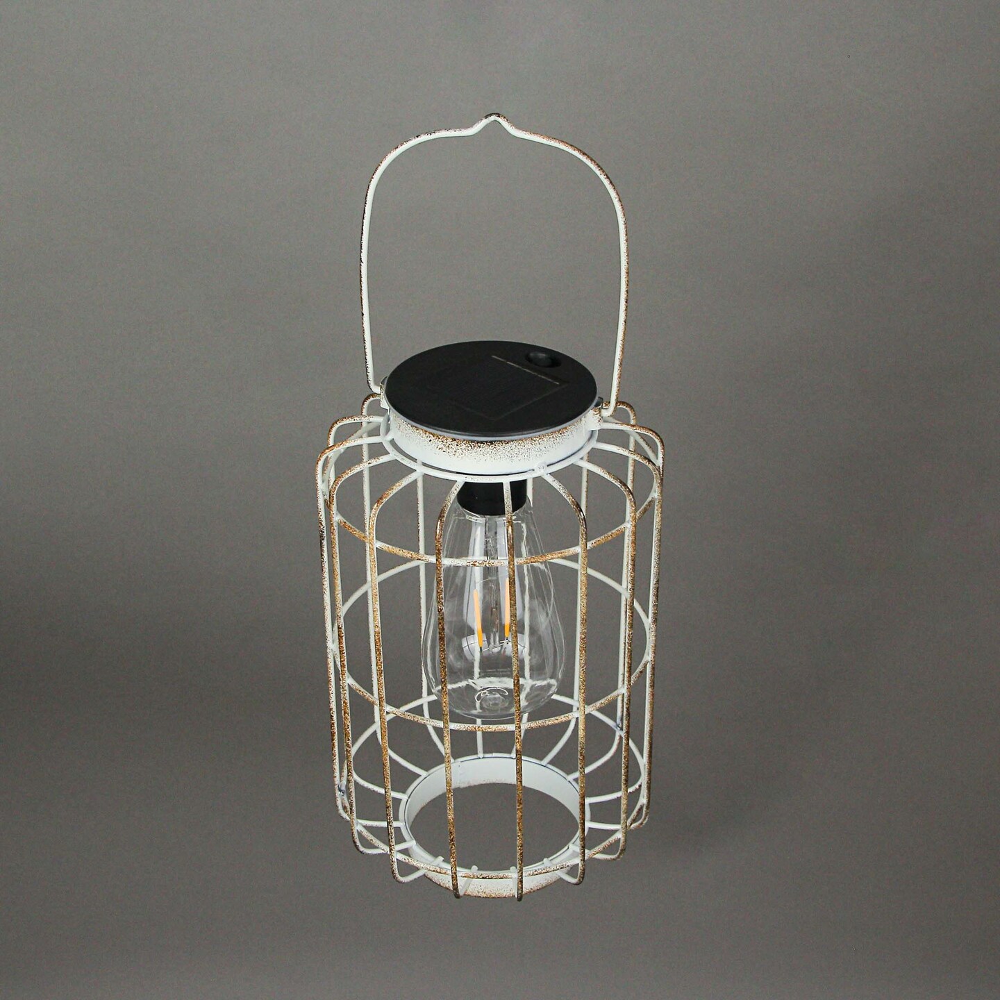 Metal Hanging Bird Cage LED Solar Light Indoor Outdoor Accent Patio Decor