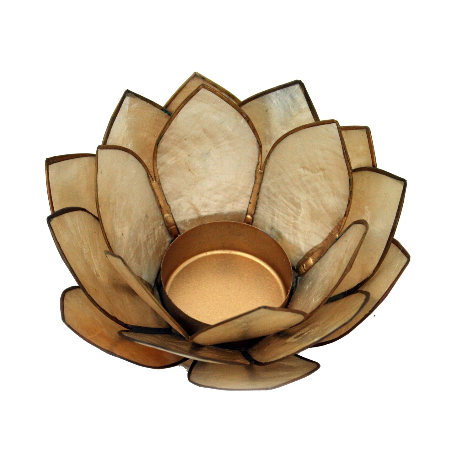 Capiz Shell Opening Lotus Flower Tealight Candle Holder Michaels 0582