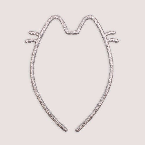 Pusheen Cat Ears Headband Sparkling Glitter Grey Fun Costume Accessory