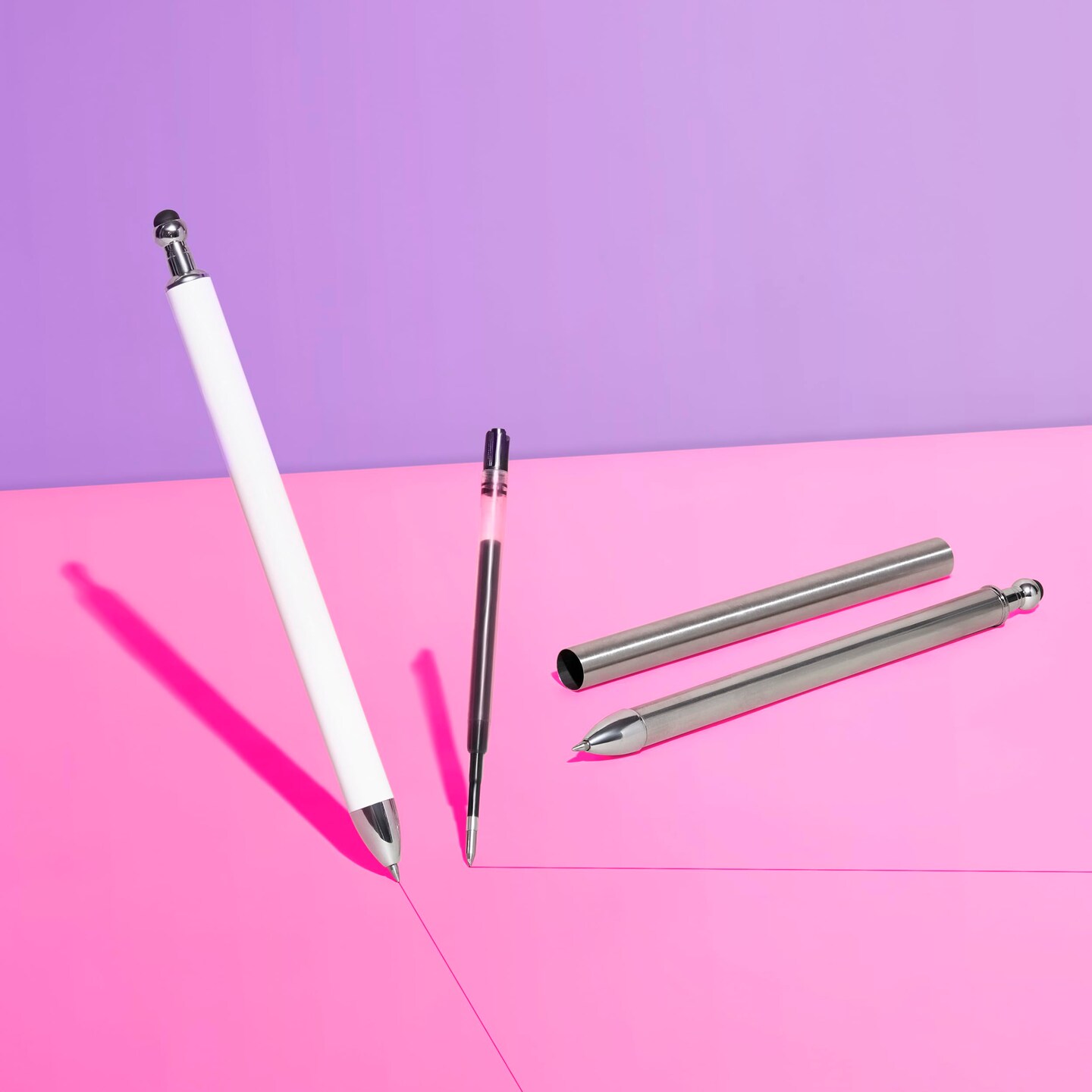 Makerflo 12 Pieces Craftable Sublimation Pens and Blanks | Black Ink Gel Pens for Crafting Projects - Sublimation, Epoxy, UV DTF, Vinyl, and Laser Engraving