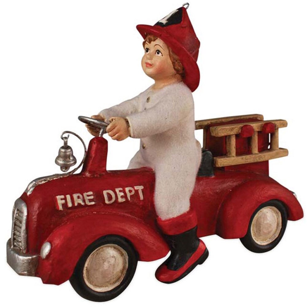 Ethan on Fire Truck Ornament