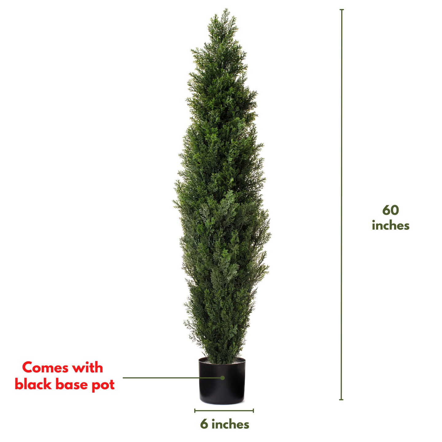 (2 Pack) 60&#x201D; Artificial Cedar Boxwood Topiary Tree