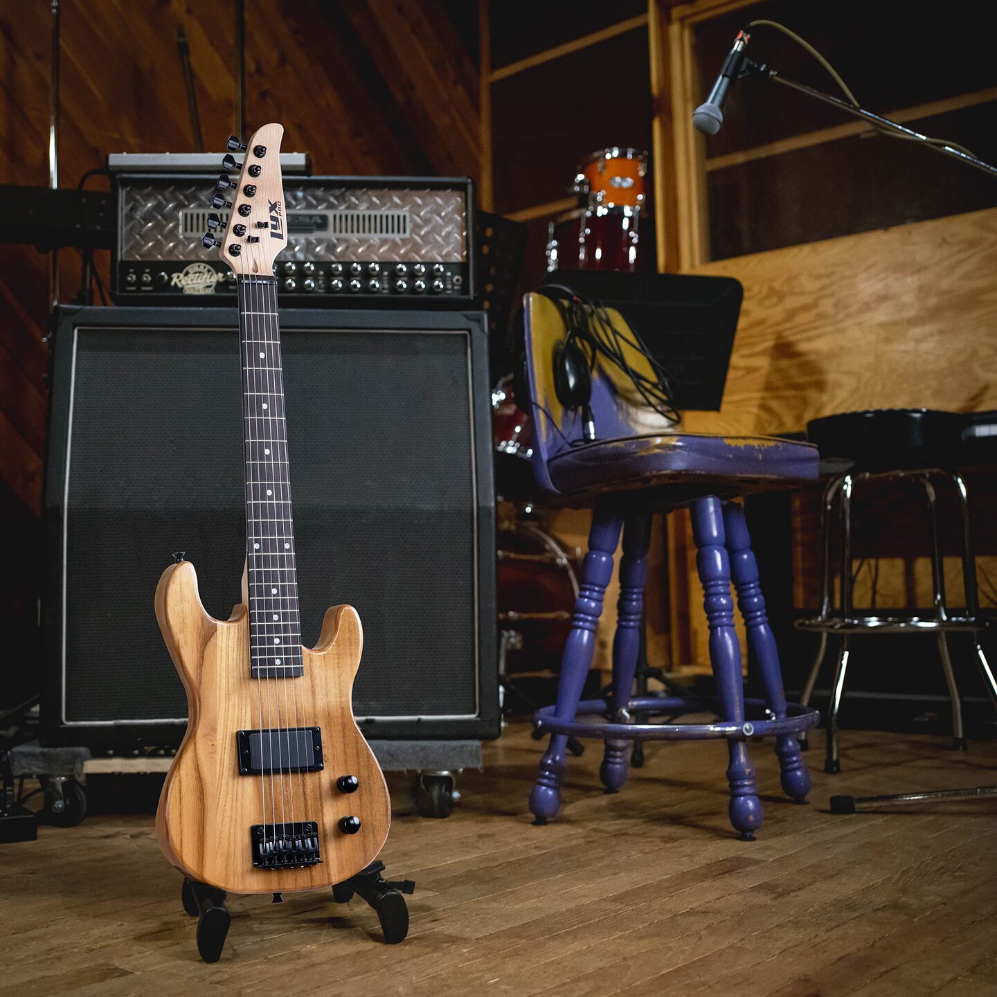 LyxPro 30&#x22; Stratocaster Electric Guitar Beginner Kit - Blue