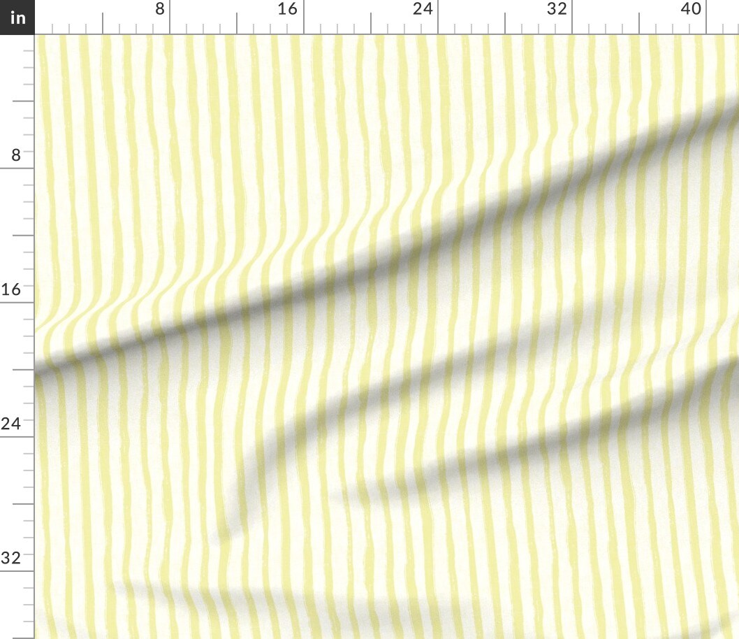 White Yellow Traditional Vertical Stripes Paint Medium Scale Boho Chic Granny Modern Contemporary Custom Printed Fabric by Spoonflower Various Fabrics by the Yard or Fat Quarter