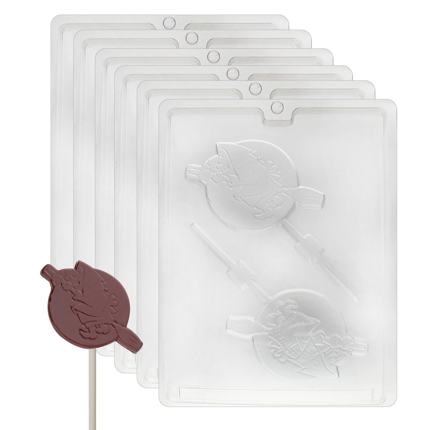 Witch On Broom Lollipop Chocolate Mold - Confectionery House