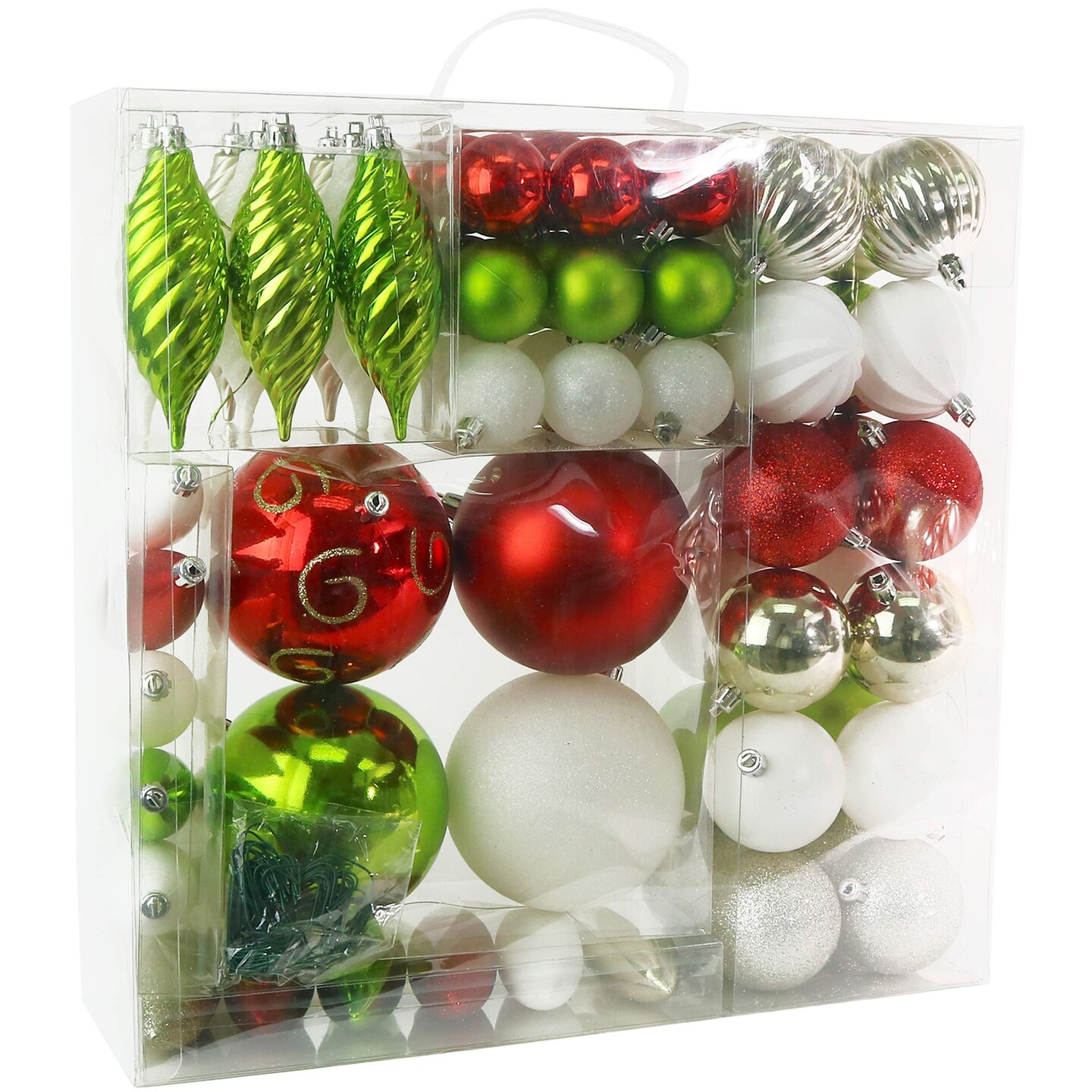 R N' D Toys RND Christmas Hanging Ball Ornaments Assorted Colors Christmas Ball Tree Ornament Set with Hook