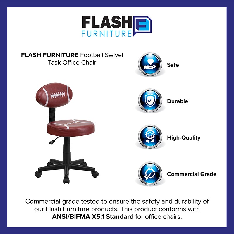 Flash Furniture Football Low Back Task Chair