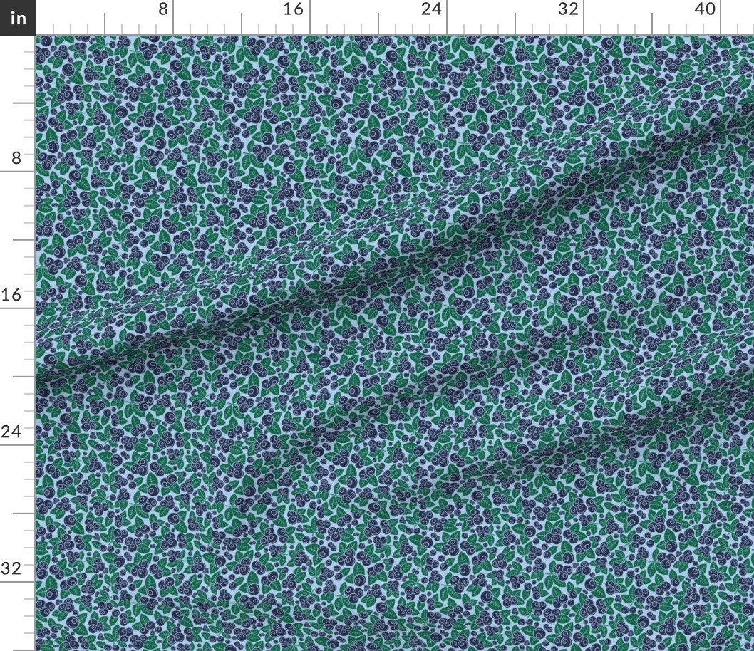 Various Fabrics by the Yard or Fat Quarter Wild Blueberries Blueberry Alaska Berry Summer Fruit Custom Printed Fabric by Spoonflower