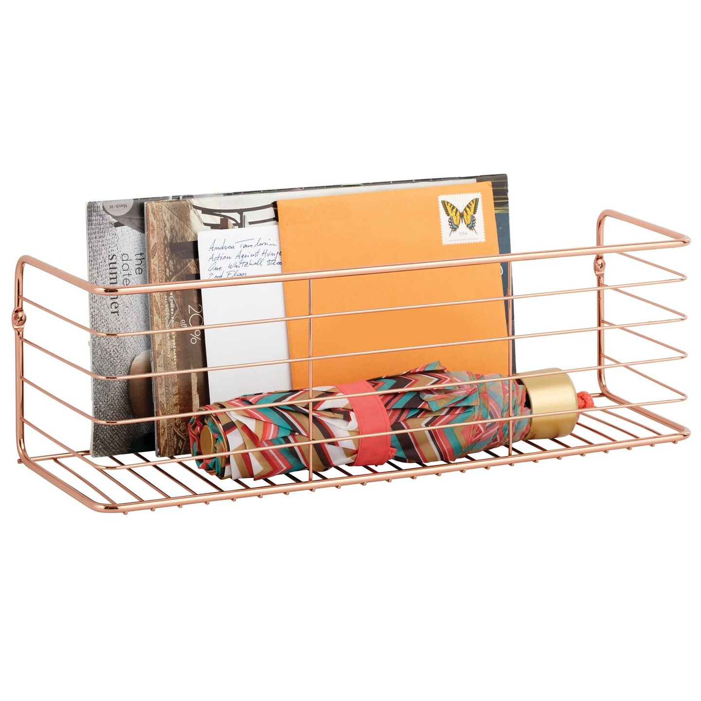 mDesign Wide Metal Wall Mount Storage Organizer Display Shelf Michaels