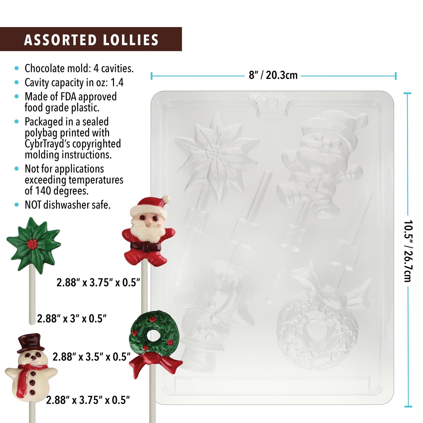Chocolate Mold Assorted Lollies