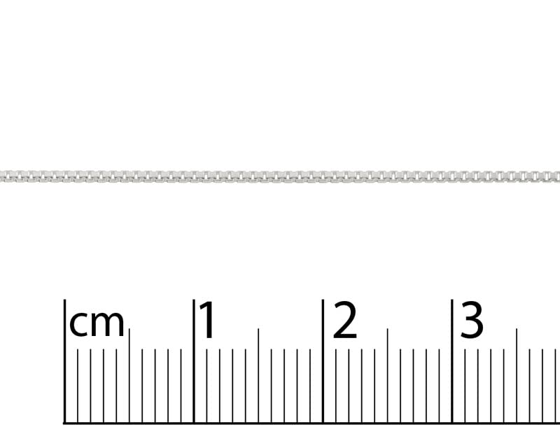 JewelrySupply Sterling Silver Box Chain .8mm Thickness 18" Long