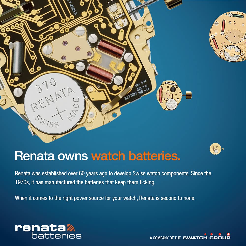 Renata 309 Single Watch Battery Swiss Made Silver Oxide 1.5 V (3 Batteries, 309 or SR754SW)