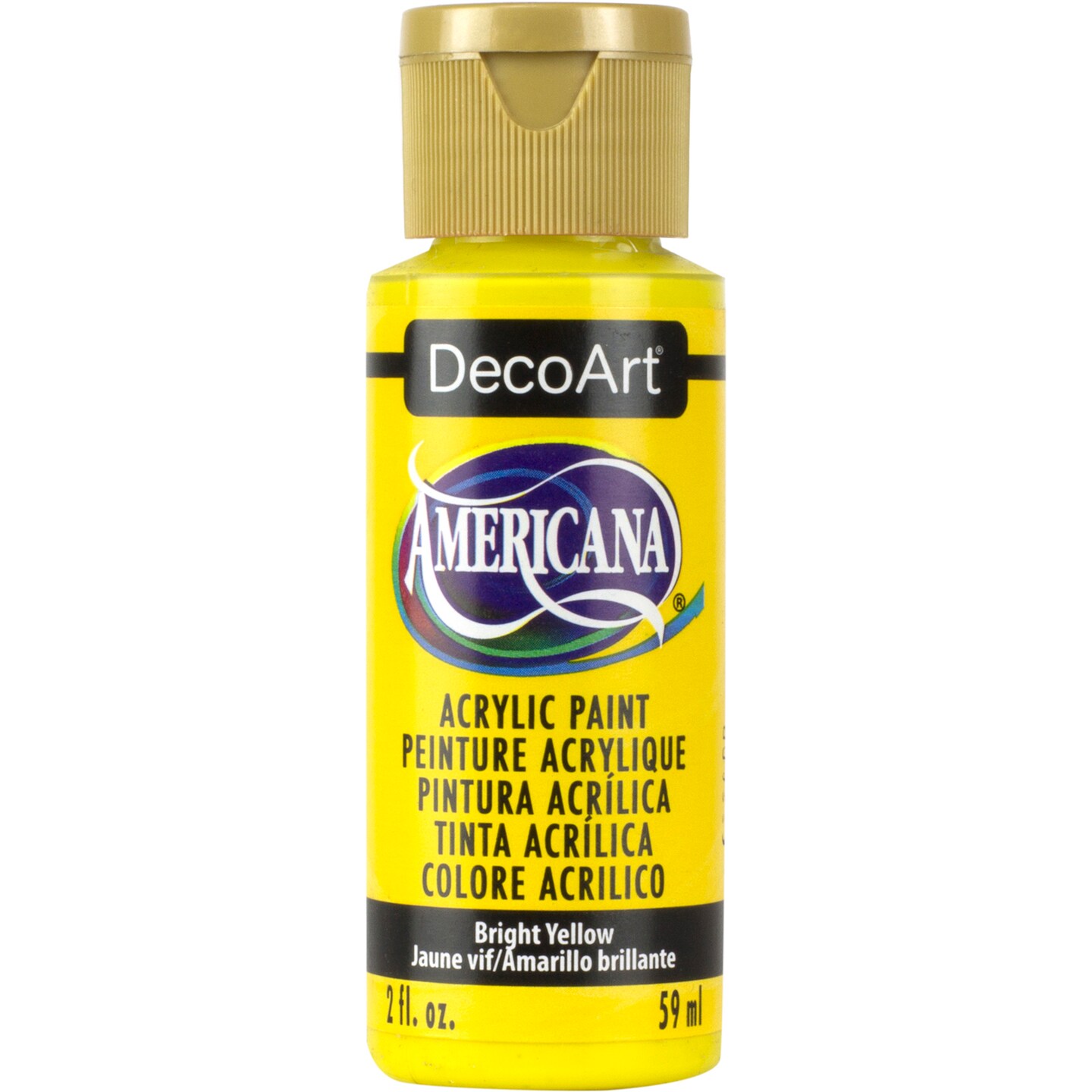 DecoArt Americana Acrylic Color, 16 oz., Bright Yellow