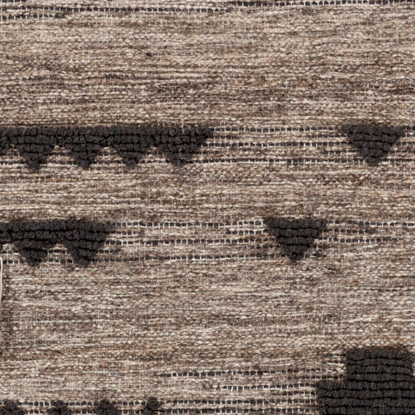 Diva At Home 60&#x22; x 30&#x22; Black and Gray Hand Woven Wool Hanging Wall Tapestry