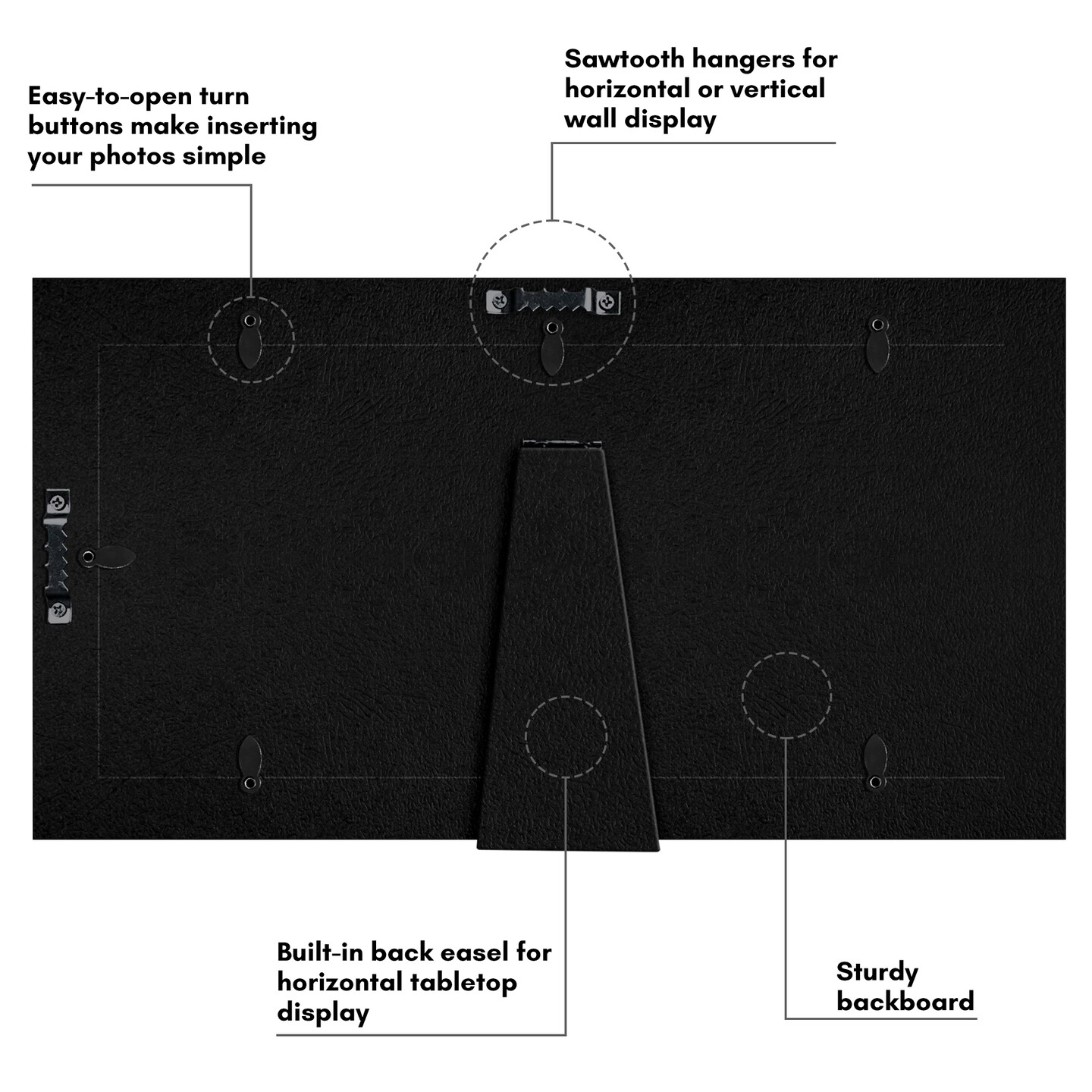 Americanflat 4x6 Tri-Photo Frame - Showcases Three 4x6 Photos at Once - Picture Frame for Western Home Decor - Glass Cover - Hanging Hardware - Includes Easel