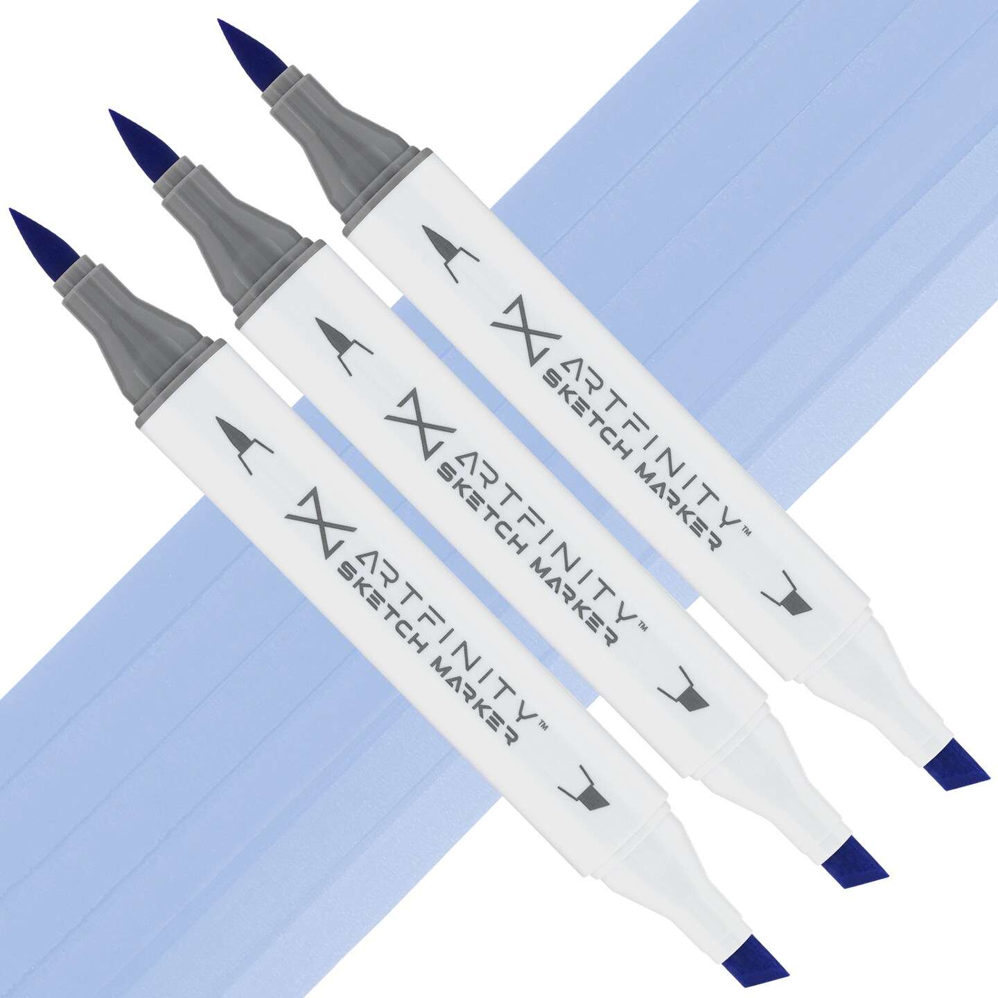 Artfinity Sketch Marker Sets - Set of 3 - Slate Blue B5-4, Vibrant, Professional, Dye-Based Alcohol Markers for Artists, Drawing, Travel, & More