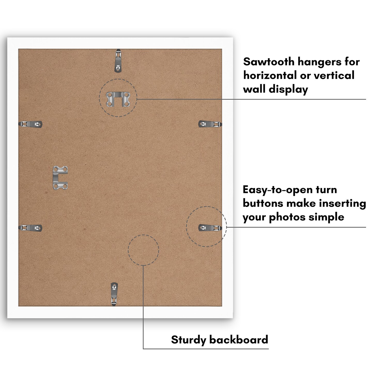 Americanflat 2 Pack of Picture Frames with Mat - Plexiglass Cover
