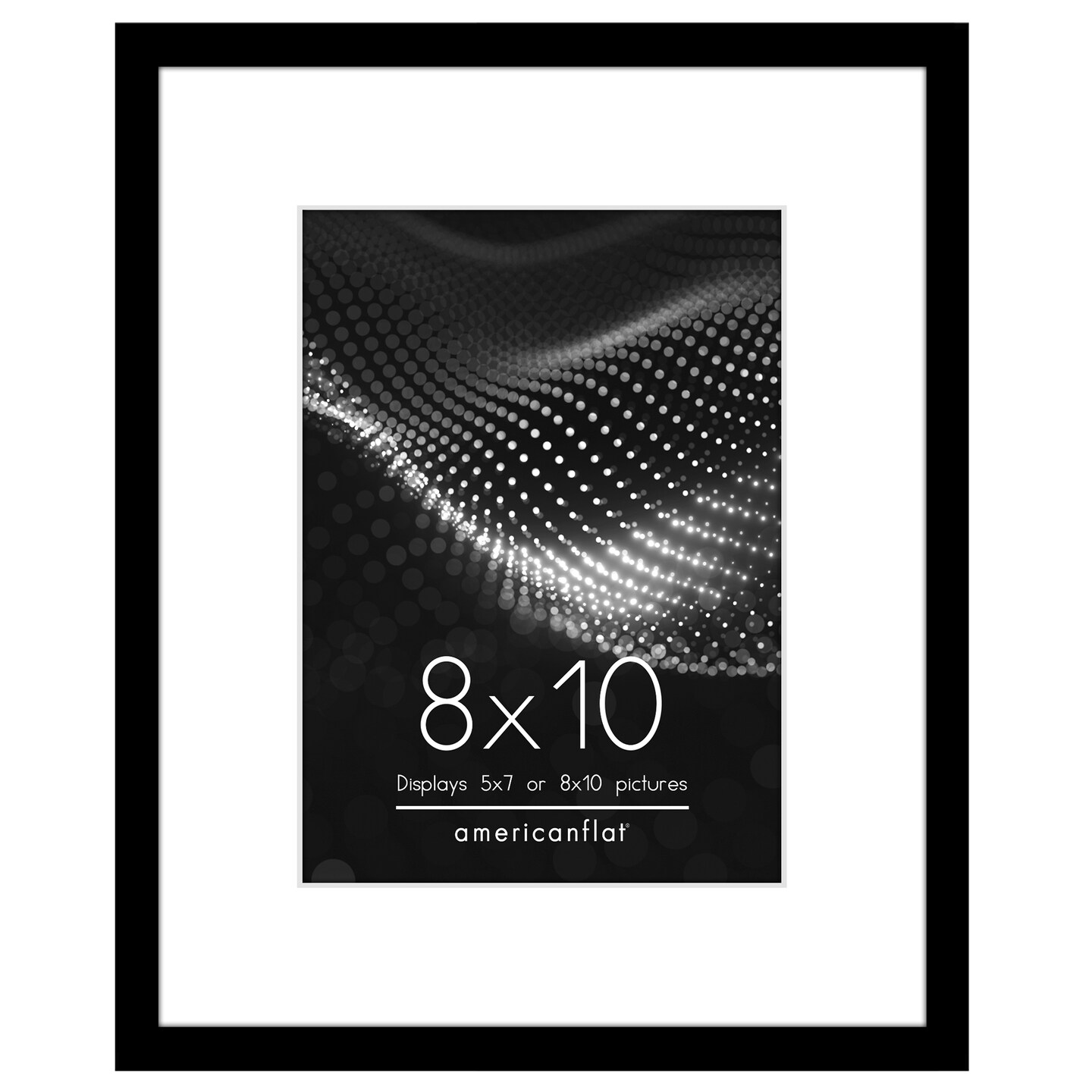 Americanflat Picture Frame with Mat - Modern Design, Shatter-Resistant Glass, Dual Sawtooth Hangers, Ideal for Home and Office Decor