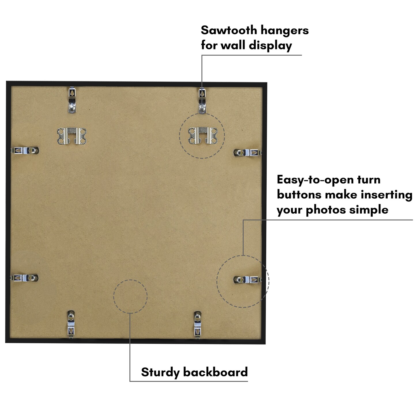 Americanflat Poster Frame - Perfect Frame for Photos and Artwork - Large Picture Frame - Polished Plexiglass - Hanging Hardware with Horizontal and Vertical Display