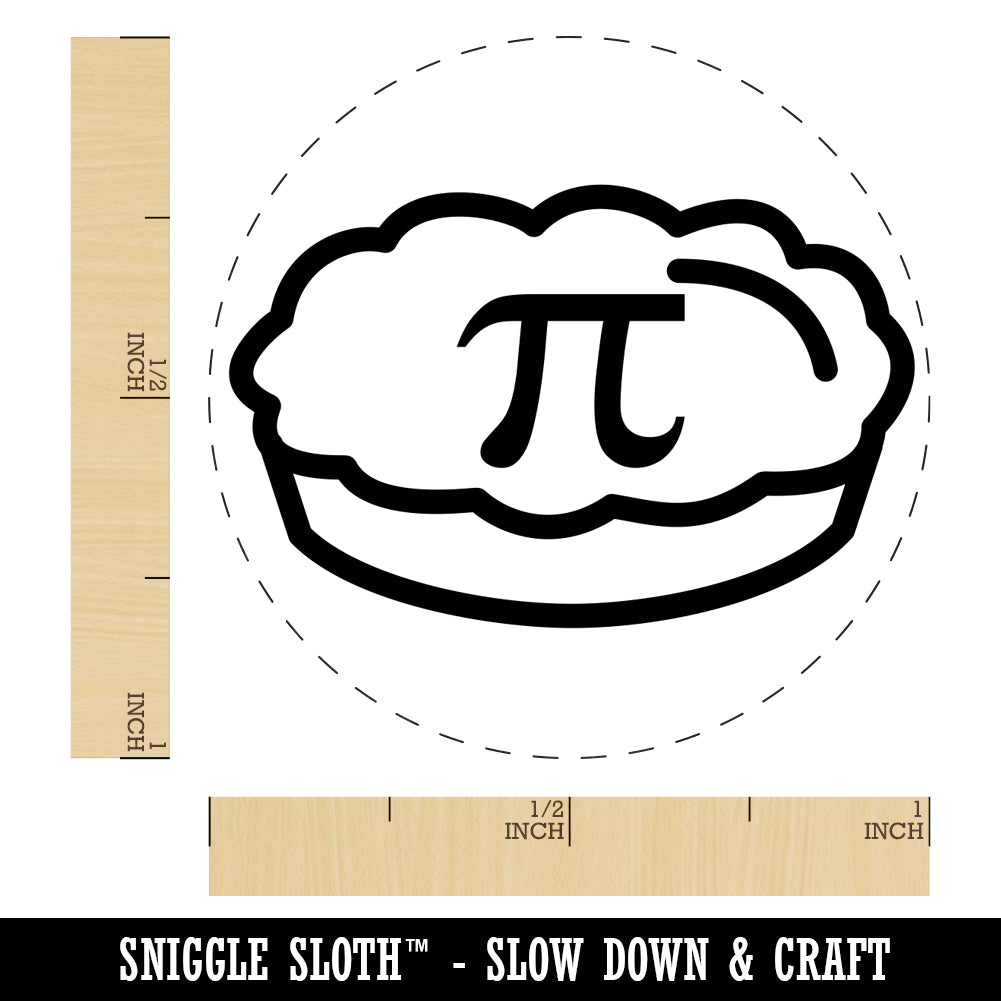 Pi Symbol on Pie Self-Inking Rubber Stamp for Stamping Crafting Planners