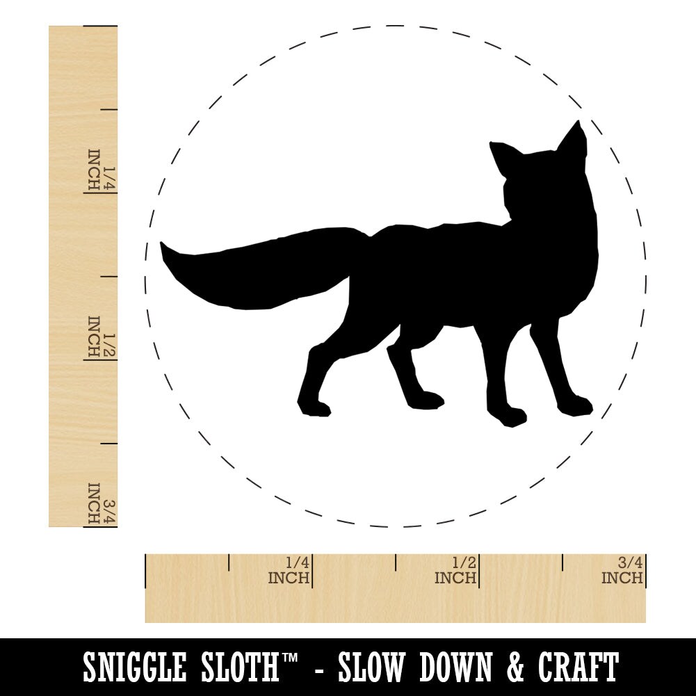 Fox Solid Self-Inking Rubber Stamp for Stamping Crafting Planners