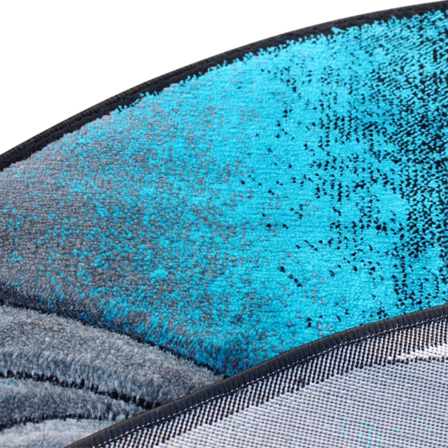 Masada Rugs DaVincii Collection Modern Woven Area Rug with Hand Carved Wave Design - Design D410